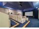 Home theater with multiple seats and a large screen at 4787 Northside Dr, Atlanta, GA 30327