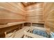 Relaxing wooden sauna with ample bench seating at 4787 Northside Dr, Atlanta, GA 30327