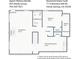 Basement floorplan includes living room, bedroom, bathroom, kitchen, and storage space at 7110 Brandon Mill, Sandy Springs, GA 30328