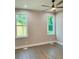 Bright bedroom with hardwood floors and ceiling fan at 1054 Ira Sw St, Atlanta, GA 30310