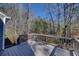 View of wood deck and wooded backyard at 3640 Autumn View Nw Dr, Acworth, GA 30101