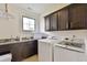 Laundry room with washer, dryer, cabinets, and built-in sink at 1227 Atlantic Nw Dr, Atlanta, GA 30318