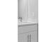 Bathroom featuring a white vanity with stone countertop and modern fixtures at 4267 Matisse Ln, Fairburn, GA 30213