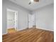 Bright bedroom with wood-look floors and ample closet space at 452 Lindsay Nw St, Atlanta, GA 30314