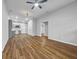 Open living area, hardwood floors, and access to kitchen at 452 Lindsay Nw St, Atlanta, GA 30314