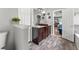 Bathroom with double vanity and wood-look tile floors at 113 Willow Hill Ln, Stockbridge, GA 30281