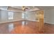 Finished basement with hardwood floors and access to other rooms at 6037 Addington Nw Dr, Acworth, GA 30101