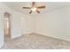 Simple bedroom with neutral walls and carpet at 6037 Addington Nw Dr, Acworth, GA 30101