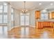 Formal dining room with hardwood floors and French doors at 6037 Addington Nw Dr, Acworth, GA 30101