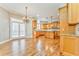 Bright eat-in kitchen with hardwood floors and island at 6037 Addington Nw Dr, Acworth, GA 30101