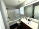 Bathroom with tub, shower, and vanity at 532 Oakside Pl, Acworth, GA 30102