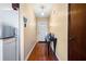 Bright entryway with hardwood floors and console table at 812 Bartow Ct, Riverdale, GA 30274