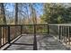 View of stained deck and railings overlooking a wooded backyard, great for entertaining guests at 2277 Cloverdale Se Dr, Atlanta, GA 30316