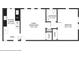 Floorplan showing layout of kitchen, living room, and bedroom at 785 Ponce De Leon Ne Pl # 8, Atlanta, GA 30306