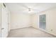 Bedroom with ceiling fan, window, and closet at 2776 Vinings Central Se Dr # 19, Atlanta, GA 30339