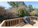 Back deck with grill, overlooking a wooded area at 366 Oak Harbor Trl, Marietta, GA 30066