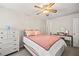 Bedroom with double bed and ceiling fan at 366 Oak Harbor Trl, Marietta, GA 30066