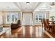 Bright living room with hardwood floors and recessed lighting at 3648 Ramsey Close Sw, Atlanta, GA 30331