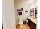 Clean bathroom with double sinks and shower at 4004 Fennel Sw Cir, Atlanta, GA 30331