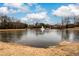 Serene lake with a fountain in the center at 2057 Chambord Way, Snellville, GA 30078