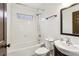 Clean bathroom with a tub, shower, and vanity at 2590 Knox Ne St, Atlanta, GA 30317