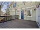 Charming deck with string lights and blue door at 2590 Knox Ne St, Atlanta, GA 30317