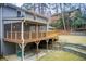 Two story home with deck, screened porch, and landscaped yard at 9385 N Lake Dr, Roswell, GA 30076