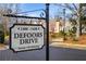 Community entrance sign for DeFoors Drive residences at 1418 Defoors Nw Dr, Atlanta, GA 30318