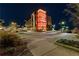 Night view of the hotel building, showcasing its modern design at 230 Central Ave, Fayetteville, GA 30214