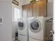 Convenient laundry room with washer, dryer, and cabinets at 393 Summerhour St, Marietta, GA 30060