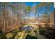 Private inground pool surrounded by lush landscaping and trees at 5041 Towne Lake N Hls, Woodstock, GA 30189