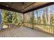 Wooden deck with wooded backyard view at 1134 Country Ne Ln, Atlanta, GA 30324