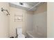 Clean basement bathroom with shower/tub combo at 992 Pj East Rd, Covington, GA 30014