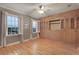 Bedroom with built-in cabinets and hardwood floors at 340 Town Center Ave # 215, Suwanee, GA 30024