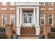 Elegant front entrance with double doors and brick columns at 3156 E Addison Dr, Alpharetta, GA 30022