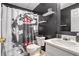 Basement bathroom with a shower and sink at 405 Marvin Ct, Mcdonough, GA 30252
