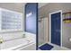 Relaxing bathroom with soaking tub and shower at 405 Marvin Ct, Mcdonough, GA 30252
