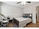 Bedroom with double bed and a drum set at 9012 Hurst Ct, Jonesboro, GA 30238