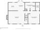 First floor plan showcasing the layout of the kitchen, living room, dining room, and primary bedroom at 380 Oak Landing Cir, Douglasville, GA 30134