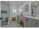 Modern bathroom with double vanity and walk-in shower at 4320 Chapel Hill Farms Dr, Douglasville, GA 30135