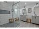Updated bathroom with double vanity and walk in shower at 4320 Chapel Hill Farms Dr, Douglasville, GA 30135