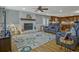 Spacious living room featuring hardwood floors, fireplace and comfortable seating at 4320 Chapel Hill Farms Dr, Douglasville, GA 30135