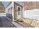 Grey pool house with white door and deck at 4320 Chapel Hill Farms Dr, Douglasville, GA 30135