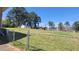 Large backyard with chain link fence and view of neighboring properties at 4153 Wellington Hills Dr, Snellville, GA 30039