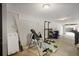 Finished basement with home gym and storage area at 6736 Cadence Blvd, Sandy Springs, GA 30328