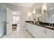 Main bathroom with double vanity and walk in shower at 6736 Cadence Blvd, Sandy Springs, GA 30328