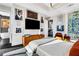 Elegant bedroom with large TV and city views at 1065 Peachtree Ne St # 3102, Atlanta, GA 30309