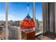 Stunning glass sculpture in living room with city views at 1065 Peachtree Ne St # 3102, Atlanta, GA 30309