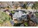 Aerial view of a home with deck overlooking a well-maintained lawn and landscaping at 3300 Greencastle Chase Ne, Marietta, GA 30062