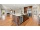 This kitchen features a large island with bar seating, stainless steel appliances, and an open floor plan at 3300 Greencastle Chase Ne, Marietta, GA 30062